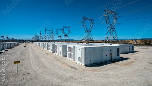 Electrical power substation with battery energy storage system containers