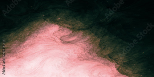 Obraz na plátně Abstract White Smoke Swirling on Black Background with Dramatic Dark Texture and