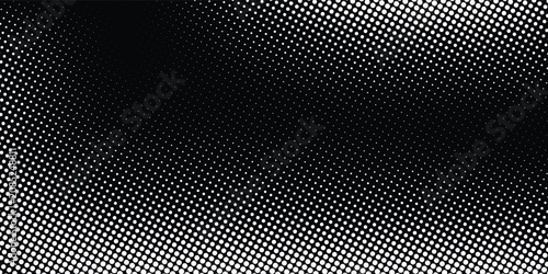 Halftone gradient. Dotted gradient, smooth dots spraying and halftones dot background seamless horizontal geometric pattern vector template set