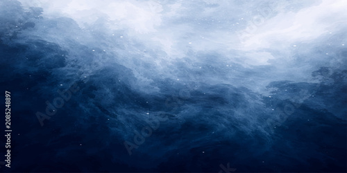 Cuadro en lienzo Dramatic Blue Sky with White Clouds and Sunlight Timelapse Cloudscape Background