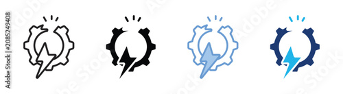 Tableau sur toile Disruption icon set multiple style collection