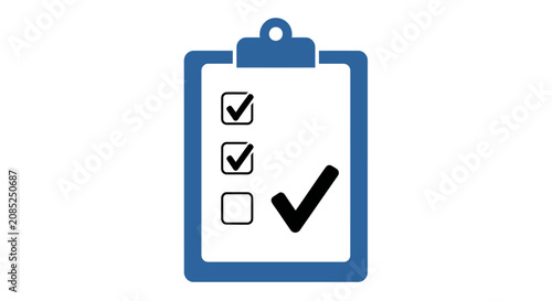 Illustrated checklist icon signifying task completion and project management concepts