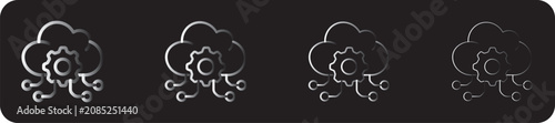 Fotografía Cloud Management Multiple Style Icon Design Vector