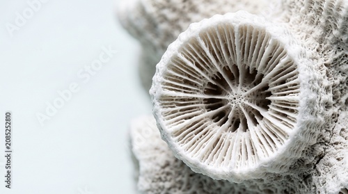 Creative Close-up of white sea sponge texture, natural fiber, macro view, porous surface 2k