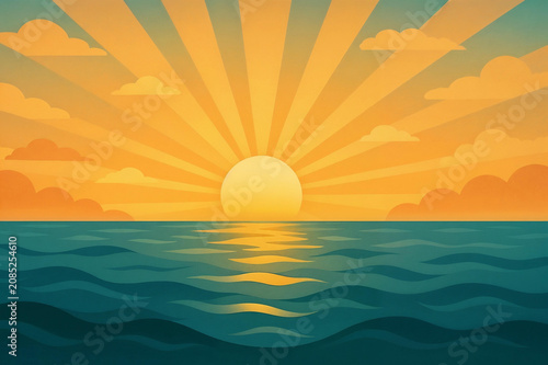 sunset on the sea