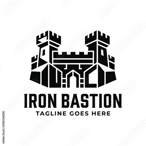 Quadro em tela fortress castle architecture for iron bastion security protection strength defen