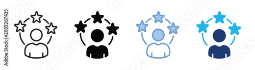 Cuadro en lienzo User experience icon set multiple style collection