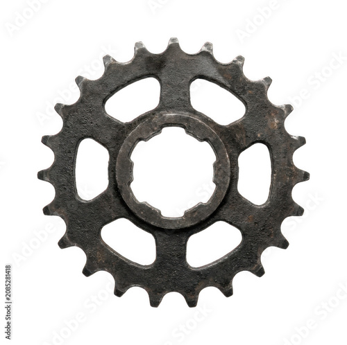 Industrial metal gear png weathered metal gear png dark metal gear png vintage isolated transparent background image
