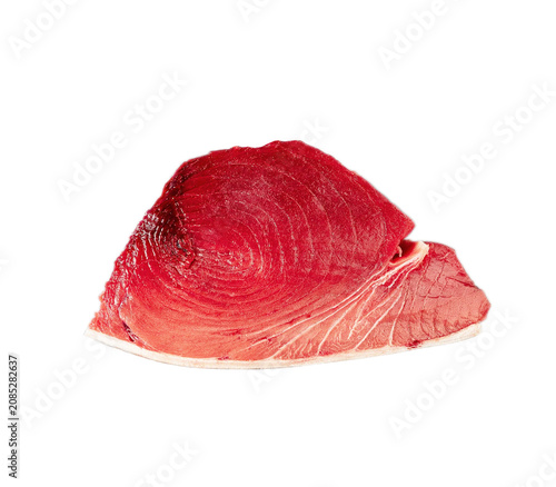 raw bluefin tuna loin,