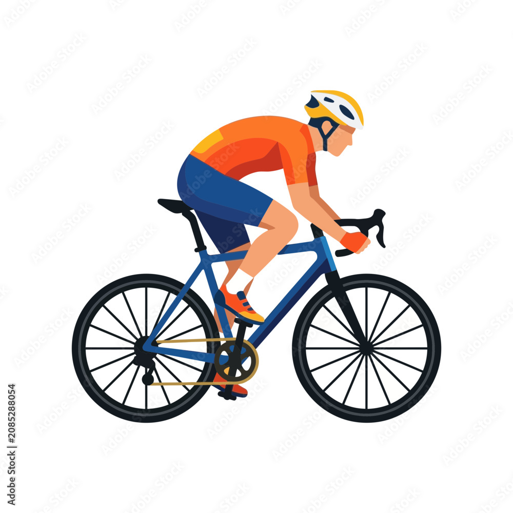 Obraz premium Cyclist Riding Bicycle - Sport and Fitness