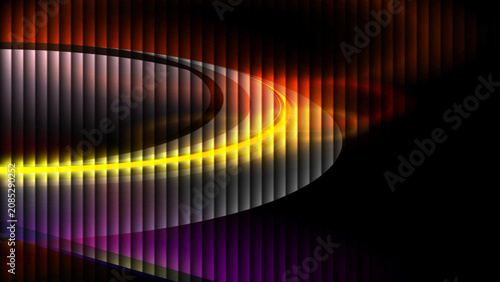 Tableau sur toile Abstract colorful rainbow wave background with glowing light spectrum lines and