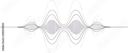 Photos Abstract visualization of a waveform showing amplitude modulation over time