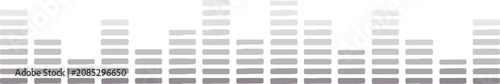 Fotografie Grayscale graphic equalizer bars displaying fluctuating volume levels