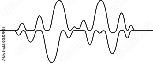 Photos Two superimposed fluctuating black line waveforms against a white background