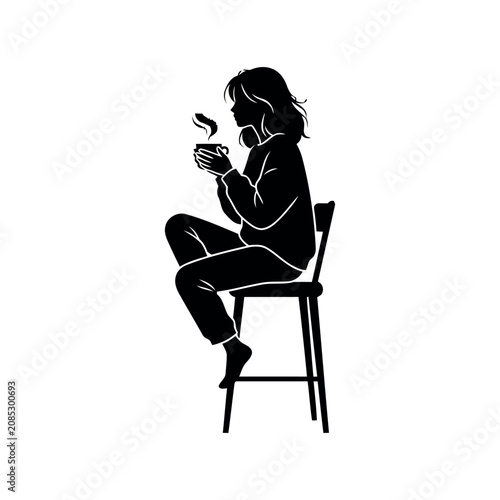 Relaxation and lifestyle silhouette