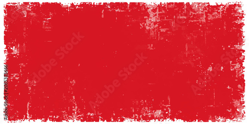 Schilderij op canvas Red grunge paint background with brush strokes and splashes, festive Christmas winter abstract vector texture with snowflakes for holiday card, banner and wallpaper design