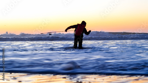 Foto Coucher de soleil sur la plage de Moliets-et-Mâa