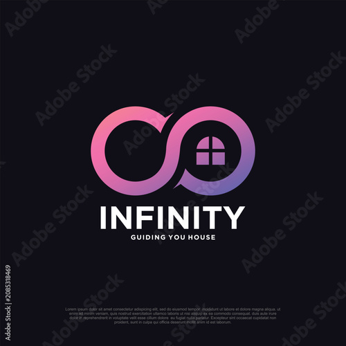 Infinity logo vector template illustration design modern concept Premium Vector