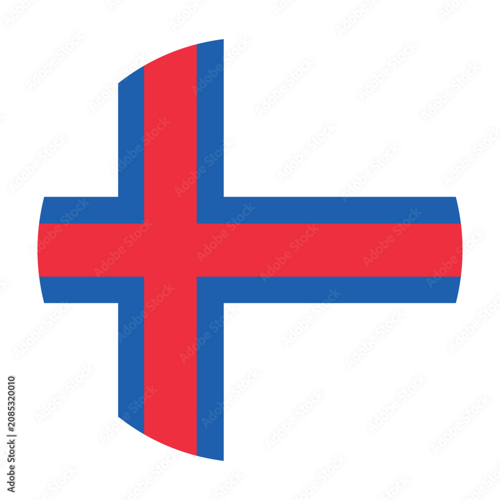 Obraz premium national-flag-of-faroe-islands-vector-illustration-flag
