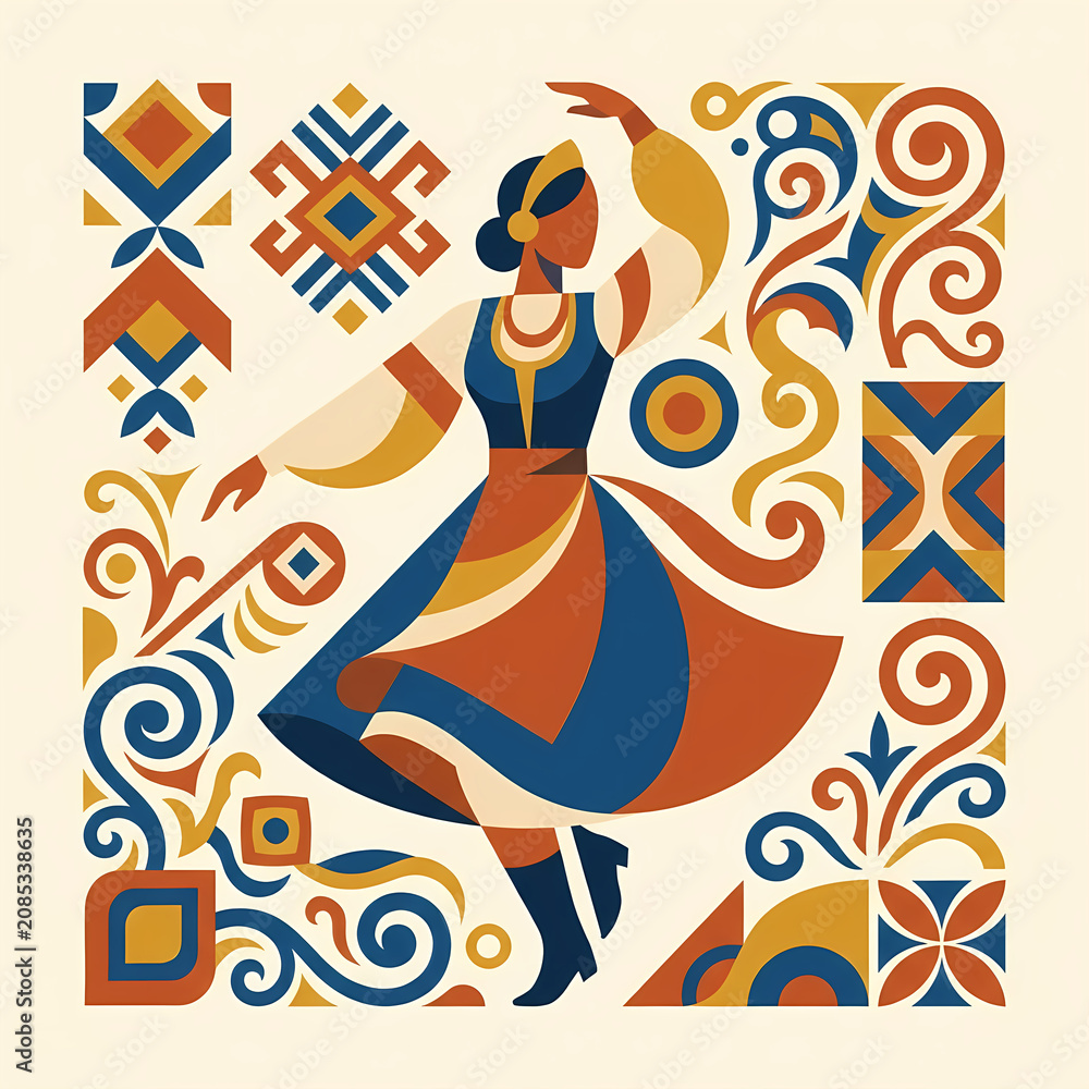 Obraz premium Modern Diverse Women Lifestyle & Empowerment Flat Vector Illustration Collection