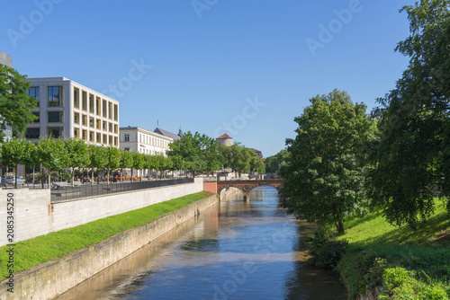 View to the lake Leine at the german city called Hannover