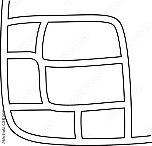 Abstract Doodle Maze Path Game, Maze Path for Kids Worksheet, Fun Abstract Maze Line Game