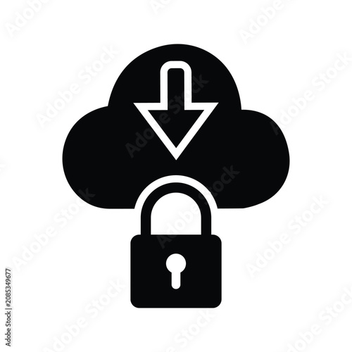 Cloud lock icon