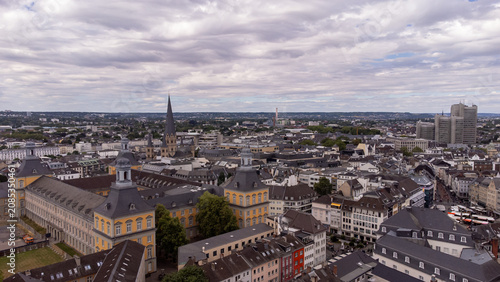 Fotografie Aerial View Panorama Bonn City the Rhine with Cologne Cathedral, Germany