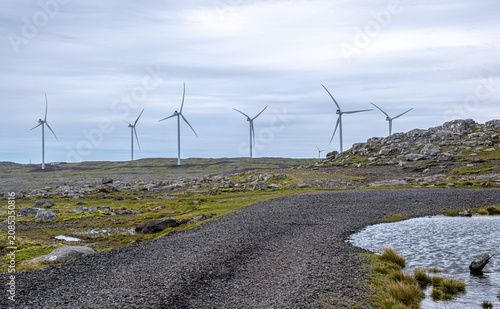 Gellingarklettur,  located near Tórshavn, this is the largest wind farm in the Faroe islands