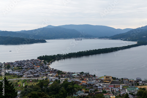 Foto Japan Amanohashidate Sandbar from high hill