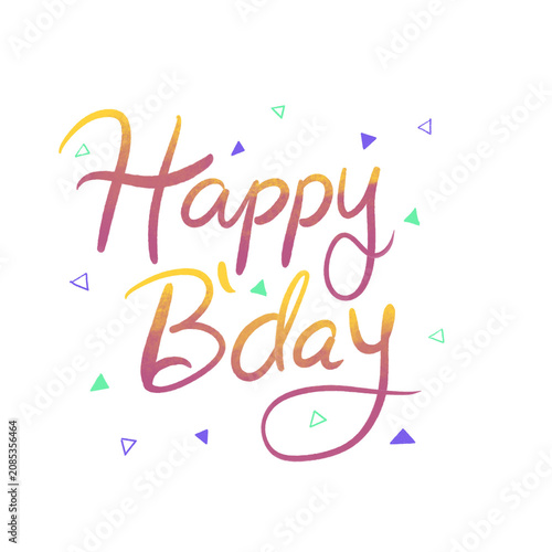 Happy Bday Typography