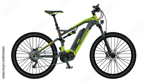 Electric Mountain Bike, Full Suspension, Modern E-bike