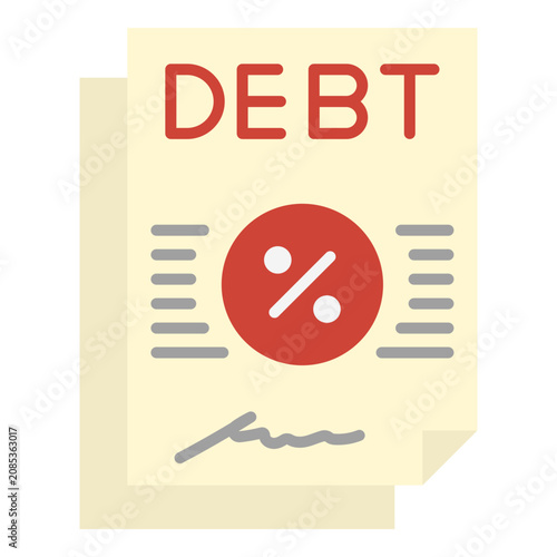Εκτύπωση καμβά Debt Document with Percentage Interest Notice