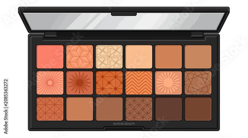 Fotografija A makeup artist displays a vibrant eyeshadow palette with assorted shades Recreating this image as a 202606261737 32