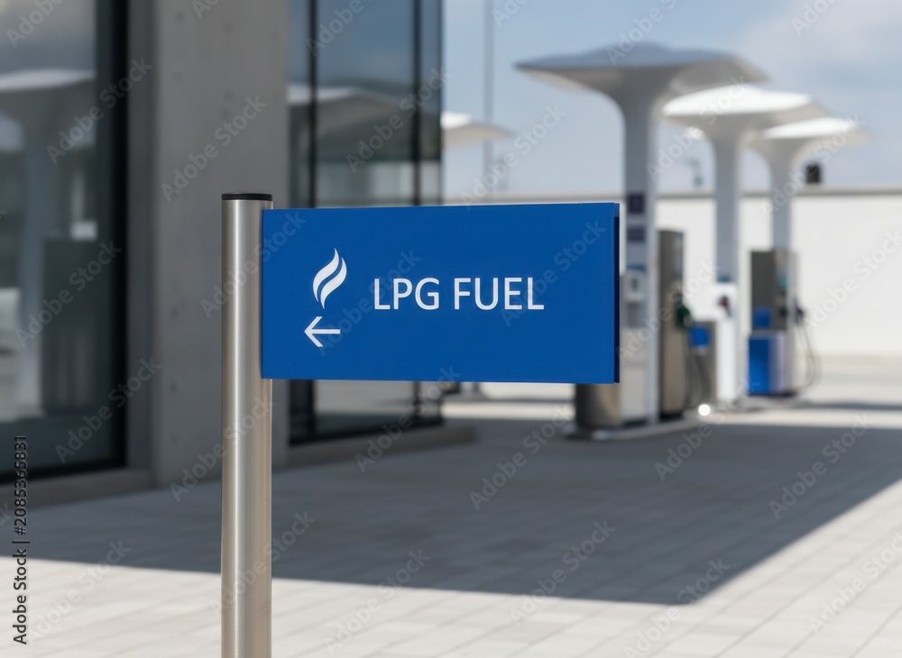 Fototapeta premium LPG Fuel Sign at Station