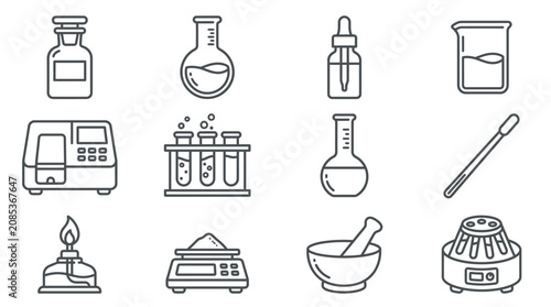 Quadro su tela Laboratory Equipment and Scientific Tools 3.