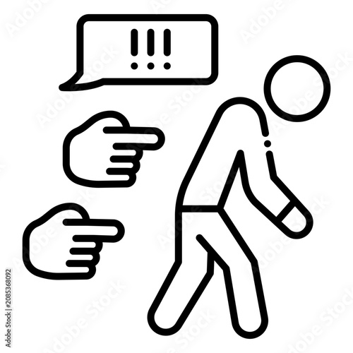 Konstfotografi Person Being Verbally Bullied with Pointing Fingers