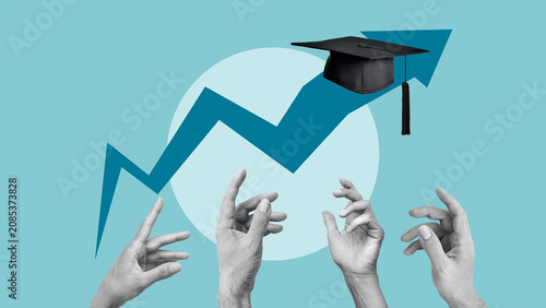 Cuadro en lienzo Rising Cost of Higher Education, College Affordability Crisis, Expensive Tuition