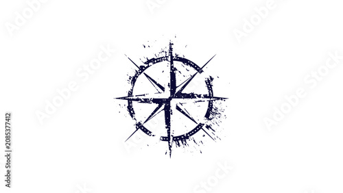 Schilderij op canvas Compass Icon Representing Navigation and Direction Vector Isolated on Transparen