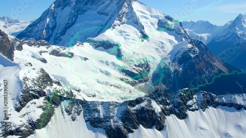 Majestic alpine mountain range landscape