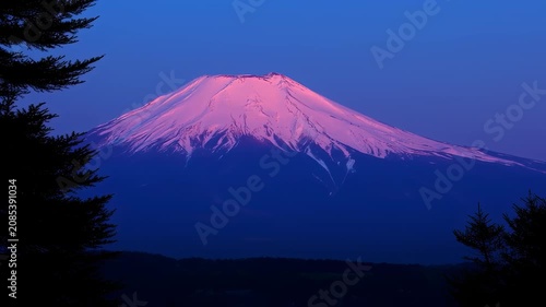 Majestic mountain peak at dawn