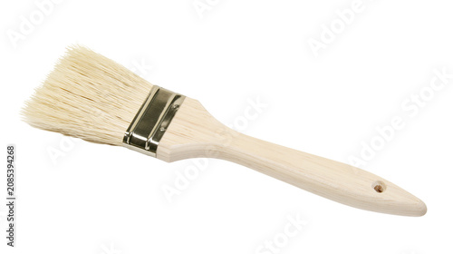 Tableau sur toile Flat paintbrush with wooden handle and metal ferrule