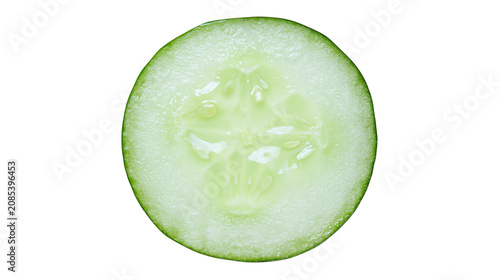 Canvastavla Cucumber slice with seeds and green rind
