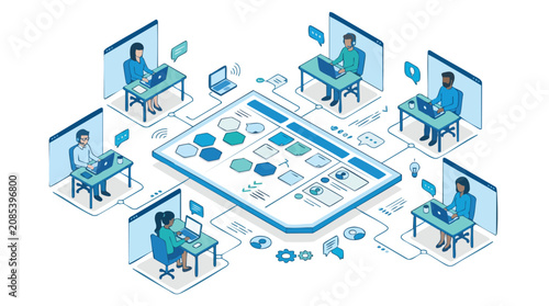 фотографія Remote Team Meeting Collaboration
