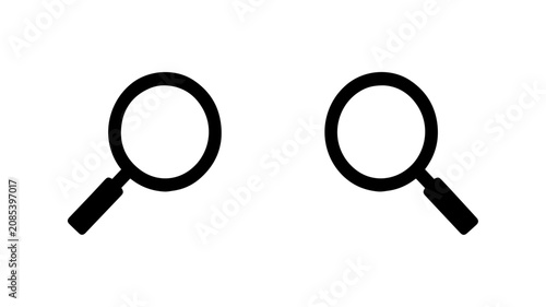 Konstfotografi magnifying glass on white background