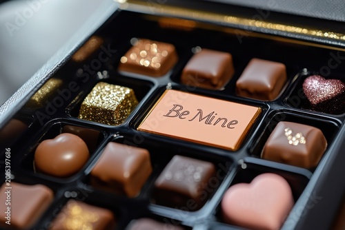 Box of Valentine's Day Chocolates with Be Mine Message