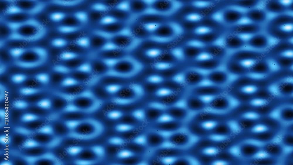 Blue Turing pattern wave interference animation