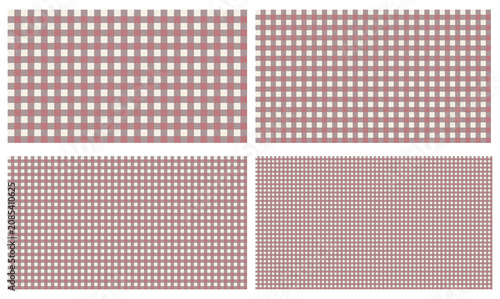 Billede på lærred Seamless checkboard grid pattern with burnished lilac color, one design set with