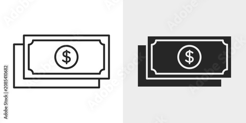 Konstfotografi Banknote Icon represents paper currency, cash, and financial transactions