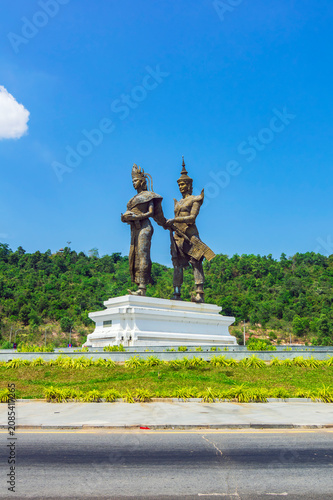 The Preah Thong and Neang Neak statue symbolises the birth of Khmer land, culture, traditions and civilisation of Cambodia. Located at the Bet Trang Commune in the city Prey Nob Distric,Sihanoukville